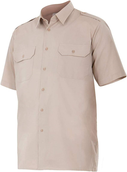 Chemise courte à épaulettes pour homme look structuré chic