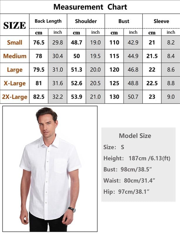 T-shirt chemise homme style casual tissu naturel col classique