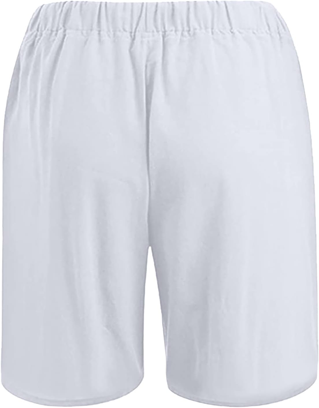 Short homme coton lin grande taille été avec poches fonctionnelles
