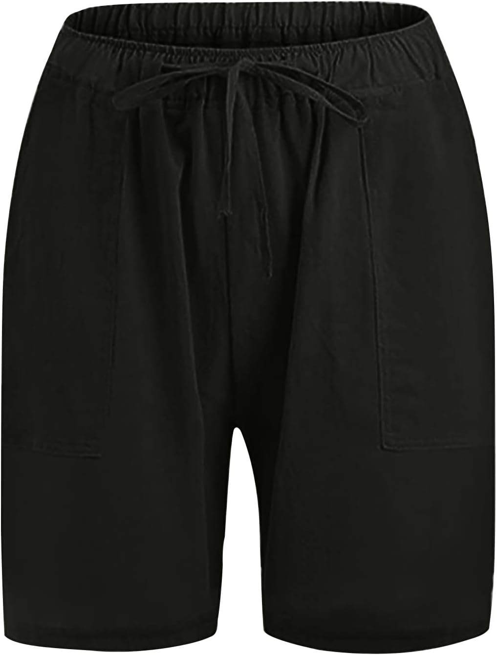 Short homme coton lin grande taille été avec poches fonctionnelles