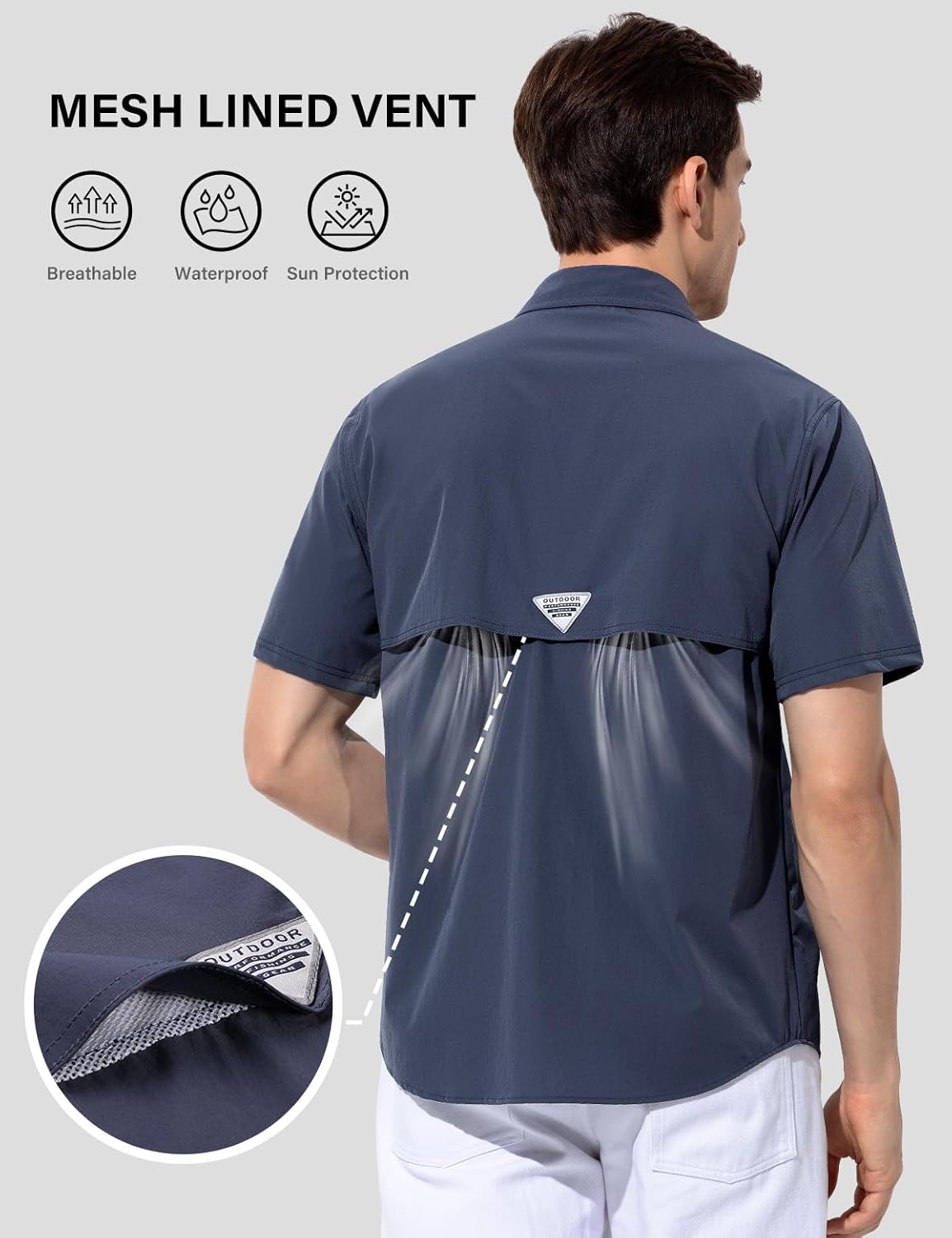 Chemise Randonnée Homme à Manches Courtes – Anti-UV, Déperlante, Respirante