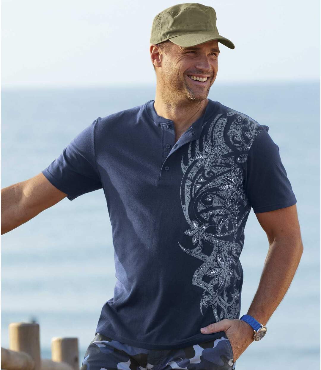 Lot de 2 Tee-Shirts Homme – Col Rond, Manches Courtes, Coton Confort