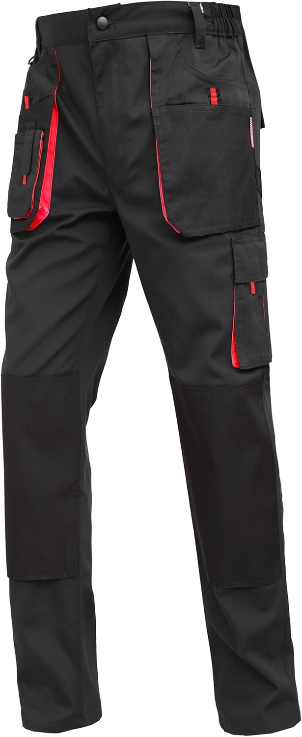 Pantalon de travail homme Oxford résistant avec poches genouillères