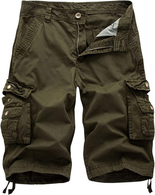 Short de travail homme ajusté à poches zippées look tendance