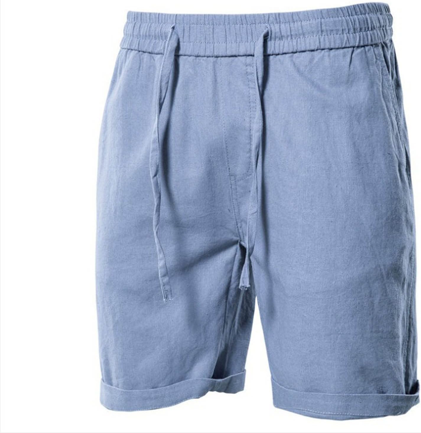 Bermuda homme décontracté tissu léger poches cordon de serrage