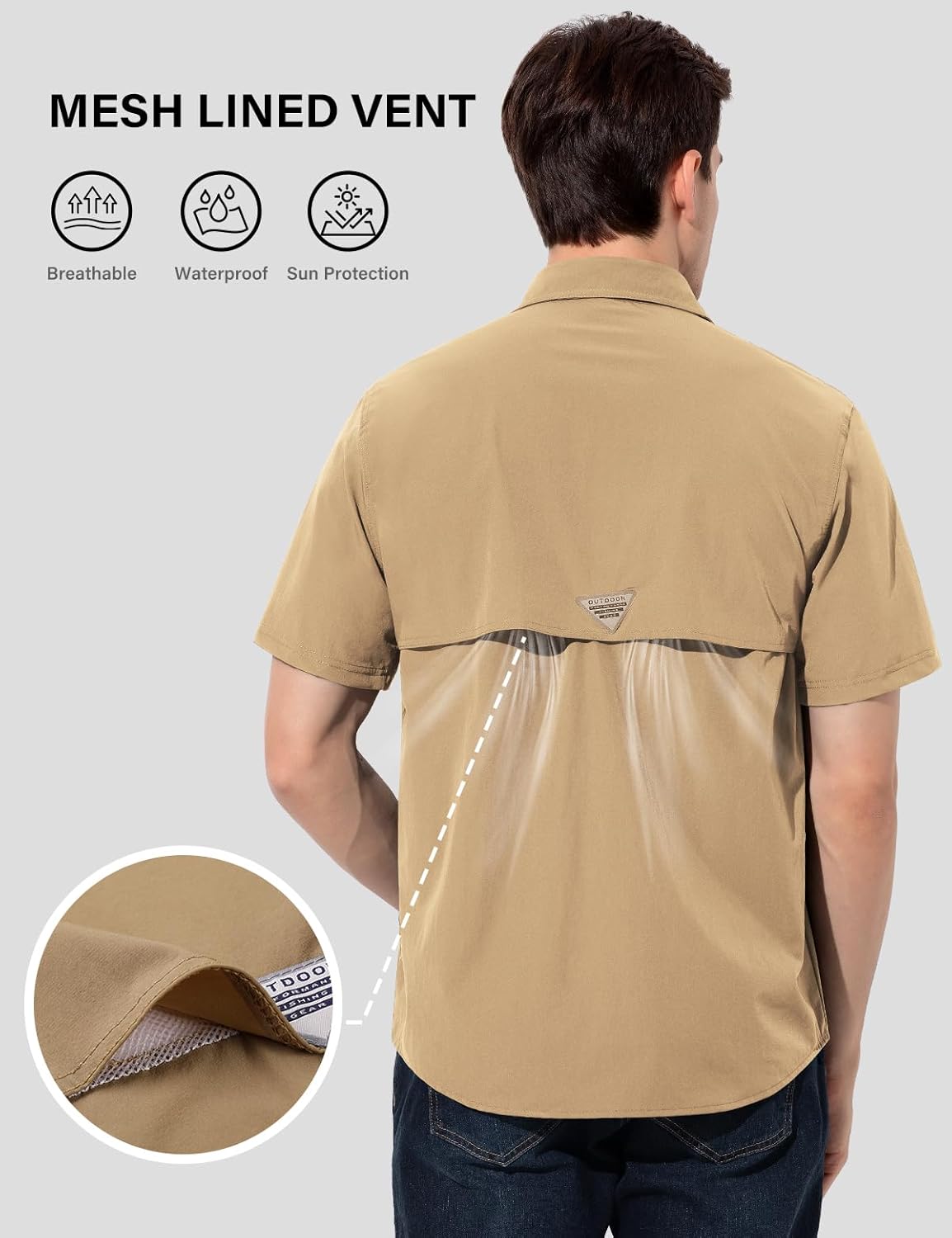 Chemise Randonnée Homme à Manches Courtes – Anti-UV, Déperlante, Respirante