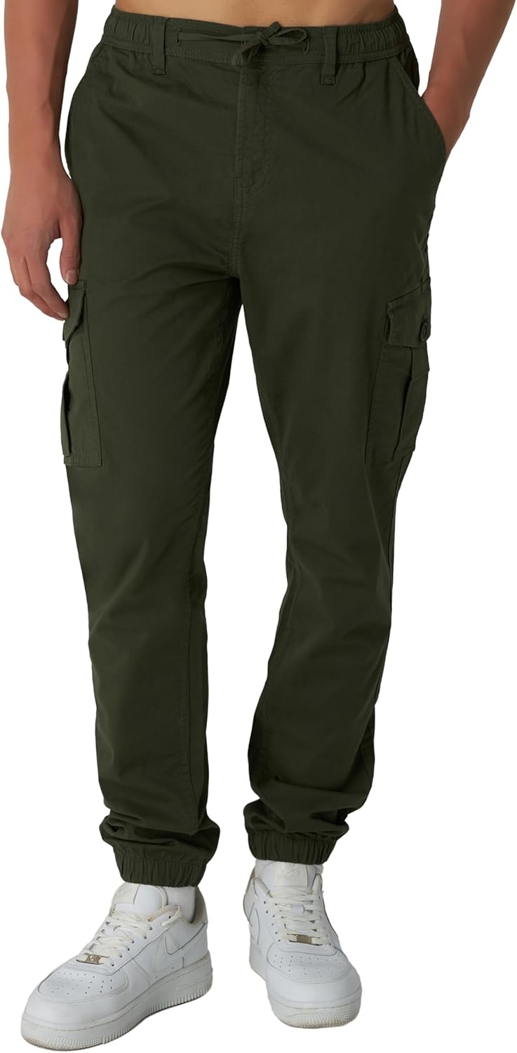 Jogger homme style cargo tissu résistant avec poches fonctionnelles