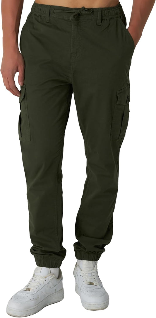 Jogger homme style cargo tissu résistant avec poches fonctionnelles
