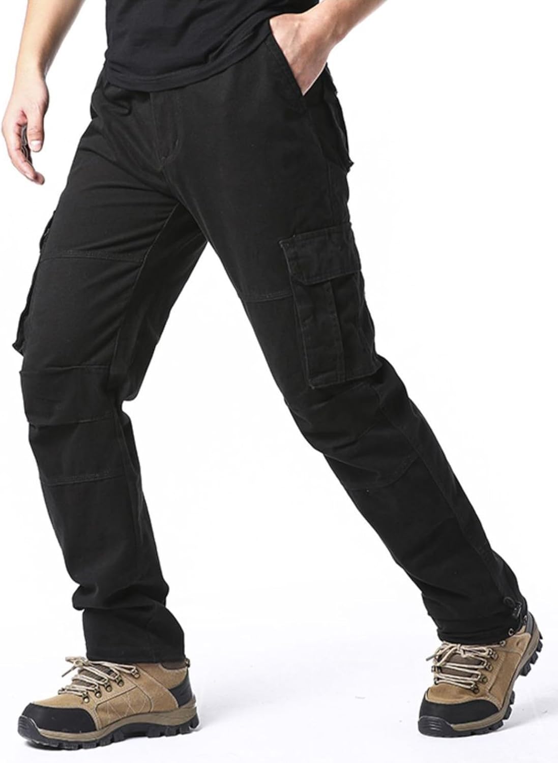Pantalon homme style cargo ample avec élastique et poches