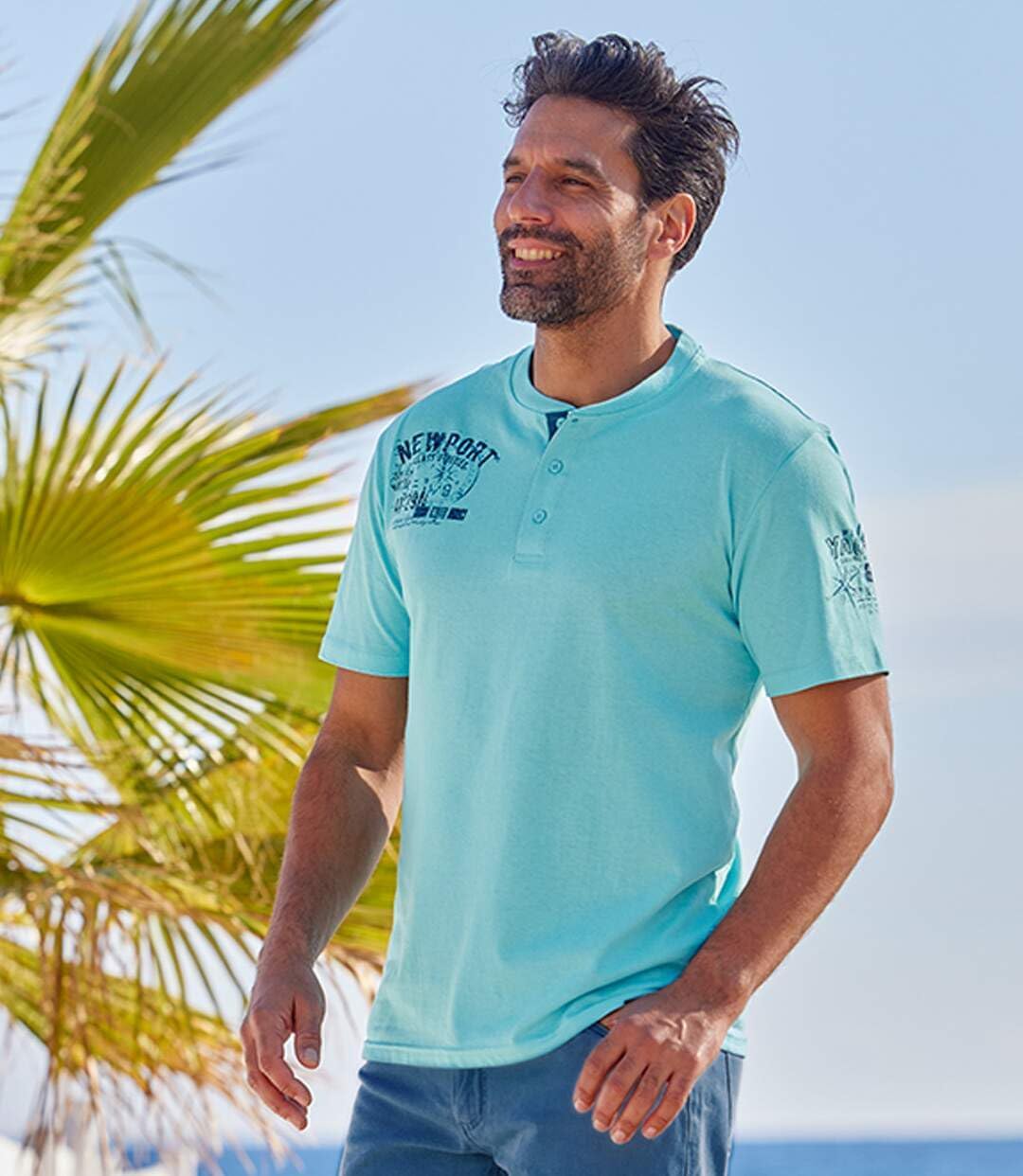 Lot de 2 Tee-Shirts Homme – Col Rond, Manches Courtes, Coton Confort