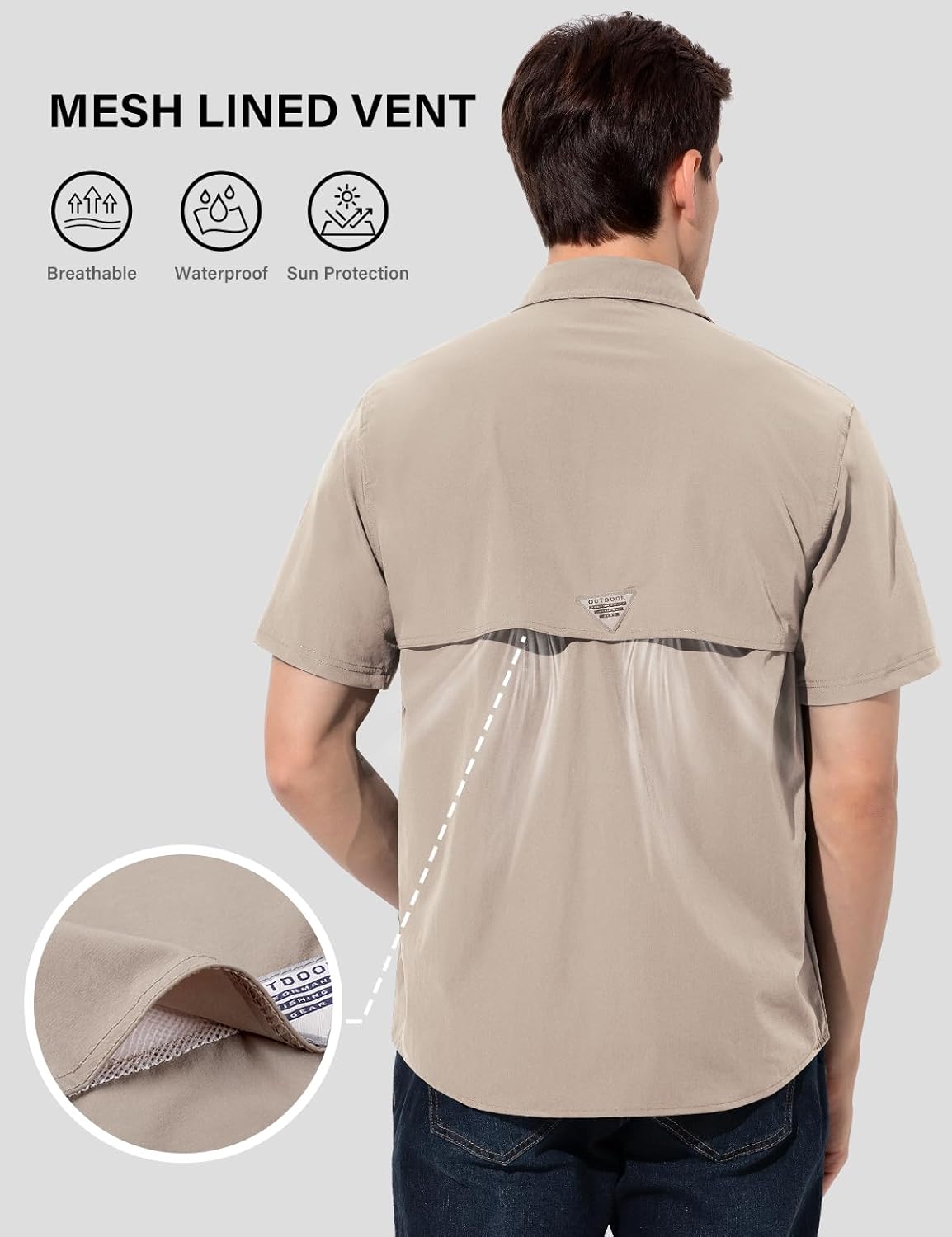 Chemise Randonnée Homme à Manches Courtes – Anti-UV, Déperlante, Respirante