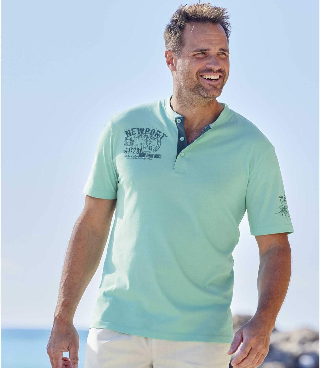 Lot de 2 Tee-Shirts Homme – Col Rond, Manches Courtes, Coton Confort