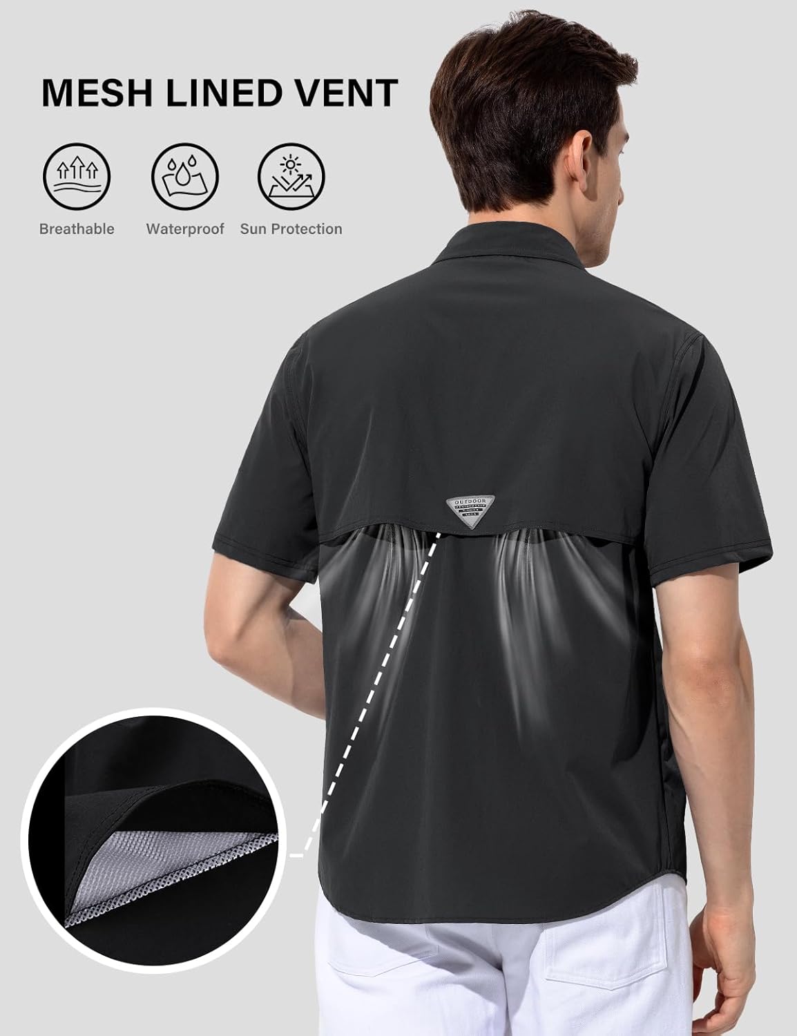 Chemise Randonnée Homme à Manches Courtes – Anti-UV, Déperlante, Respirante