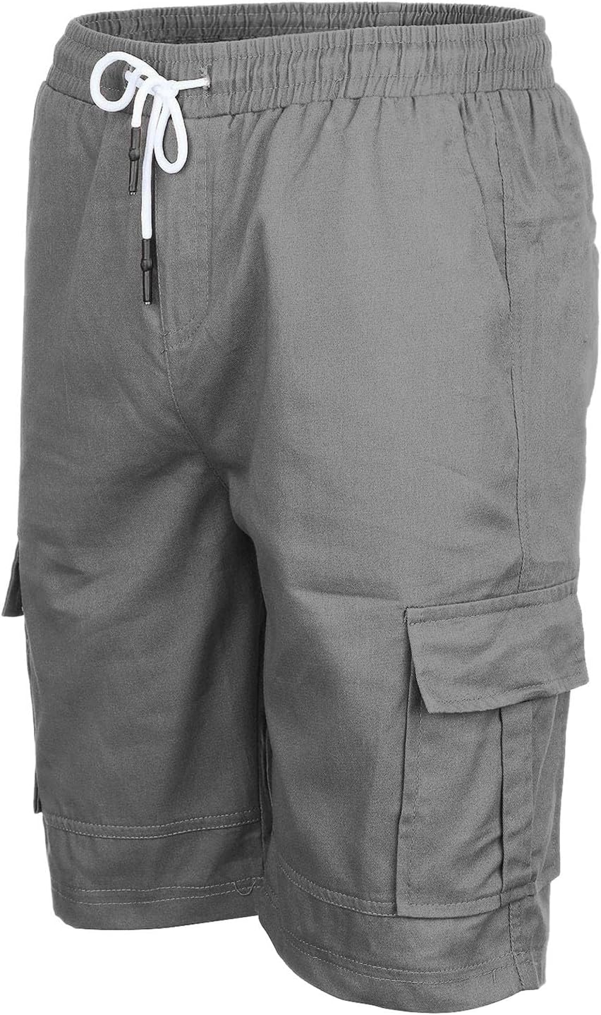 Short cargo homme multi-poches taille élastique coupe large