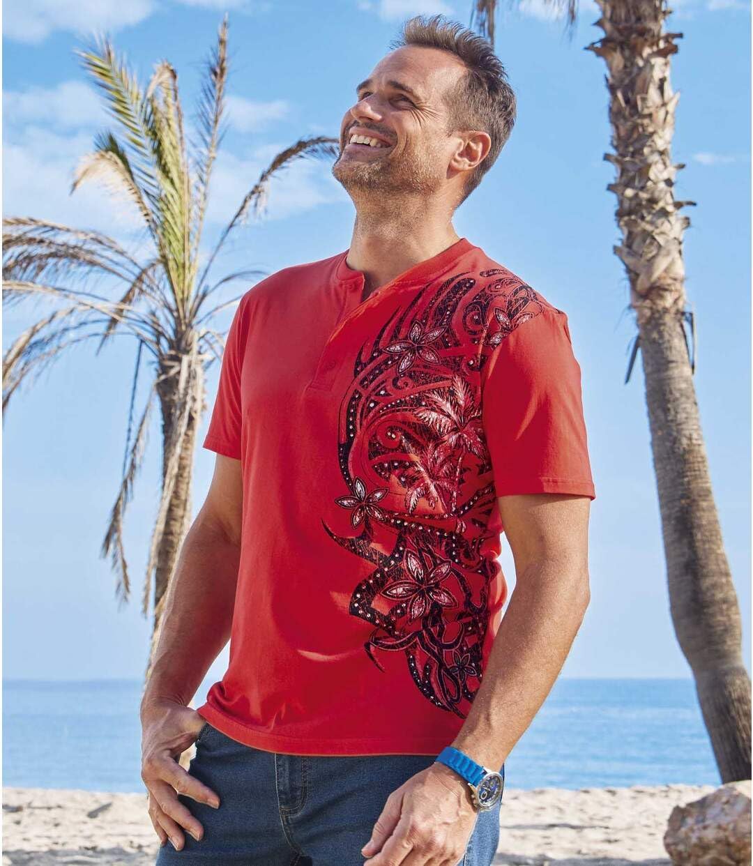 Lot de 2 Tee-Shirts Homme – Col Rond, Manches Courtes, Coton Confort