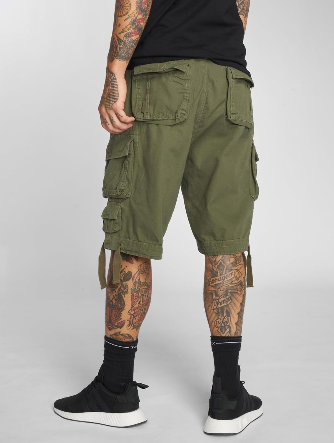 Short vintage homme style rétro décontracté été coupe droite