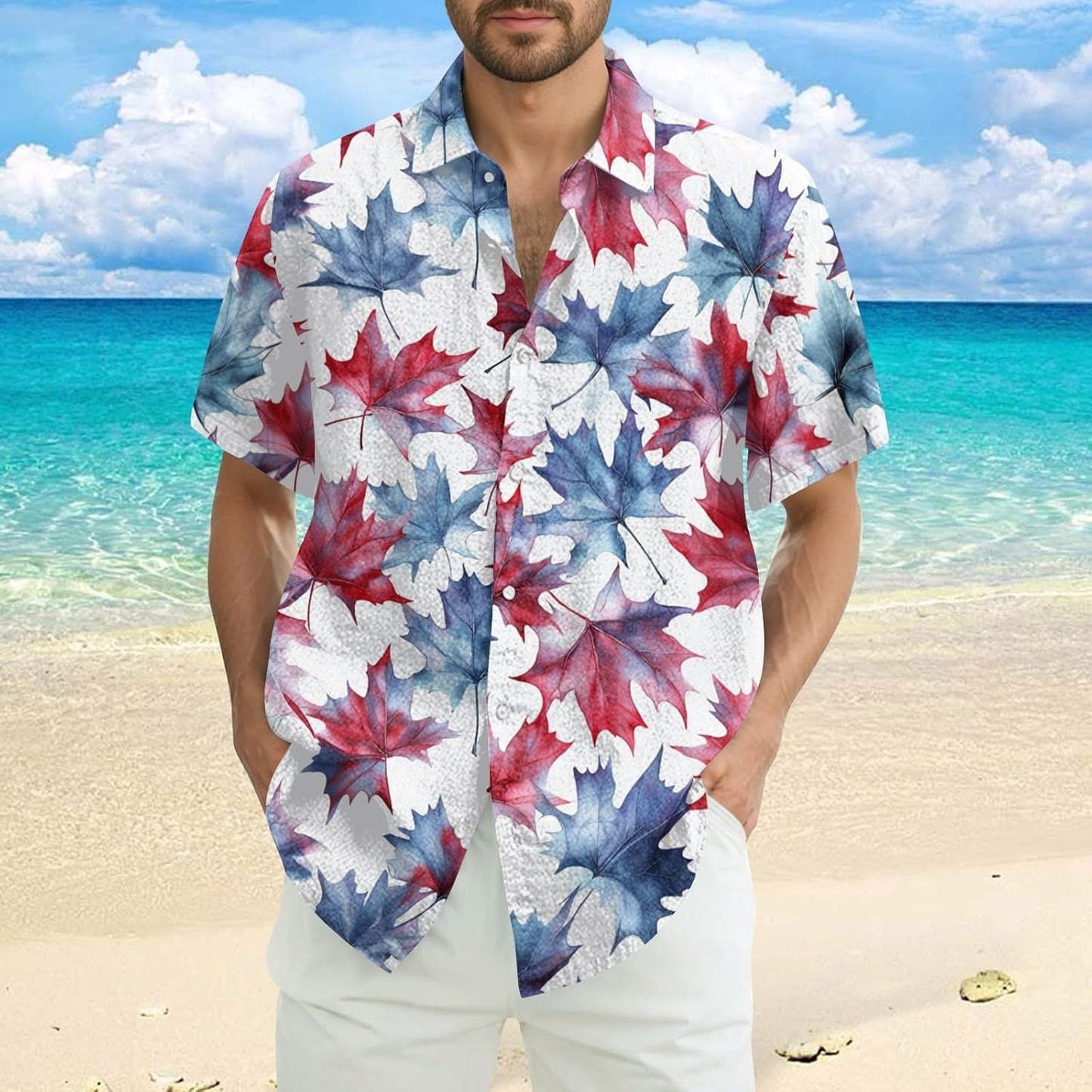 Polo homme tropical chic fleurs rétro style club été tendance