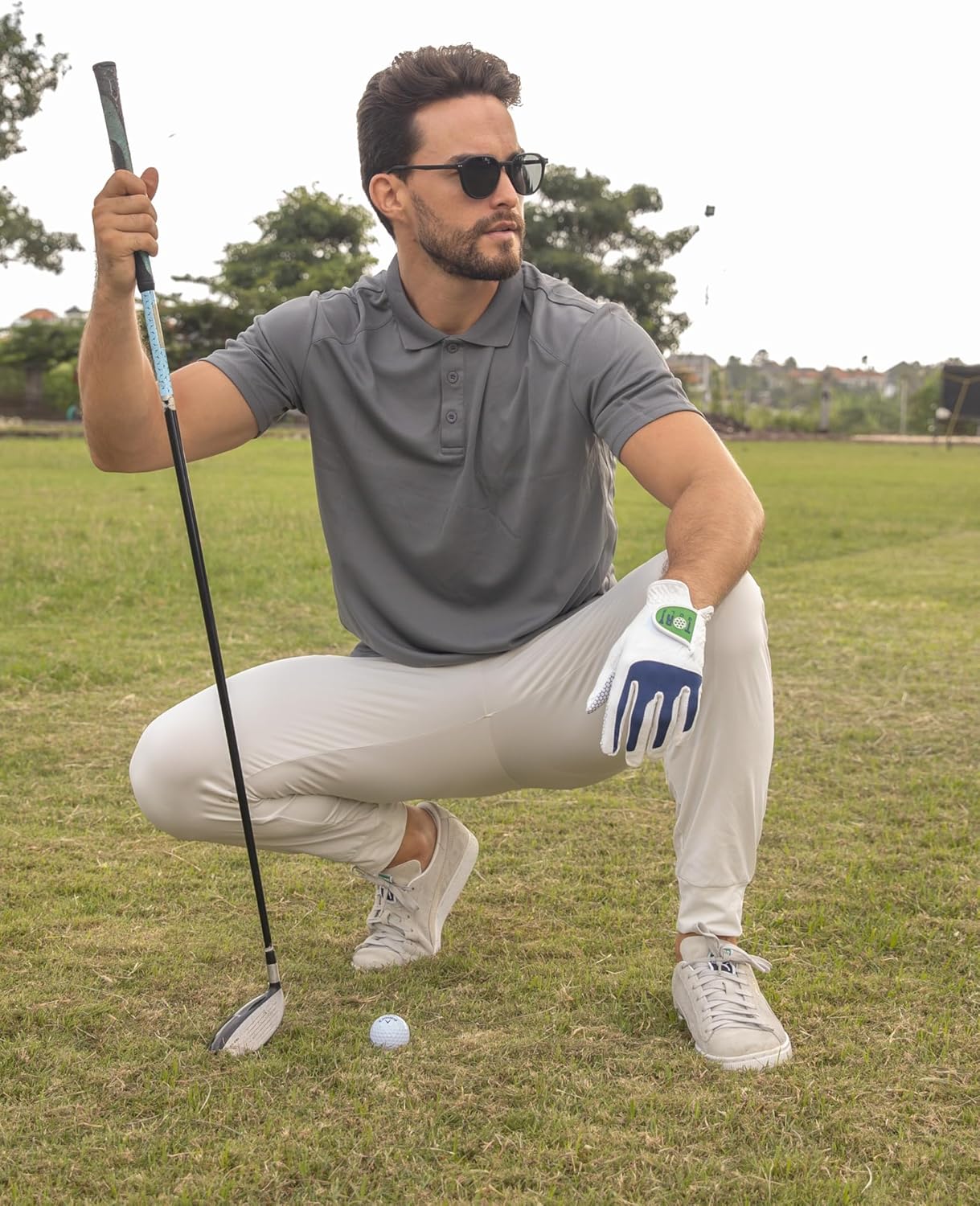 Polo de golf homme tissu anti-odeur léger et respirant