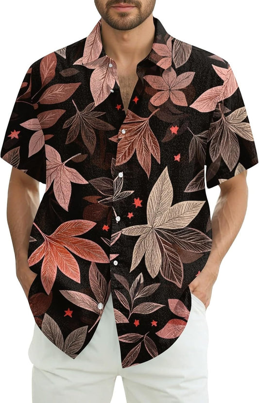 Polo fleuri homme ajusté vibe seventies pour briller cet été