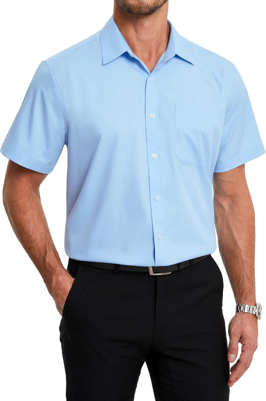 Chemise formelle homme tissu bambou léger avec poche pratique